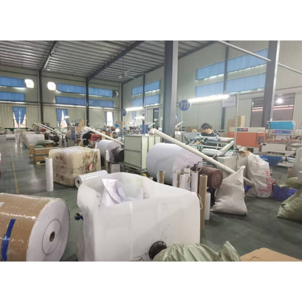 Packaging material production line at a supplier factory