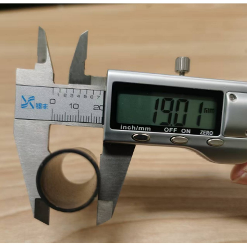 Product dimension checked with a digital caliper